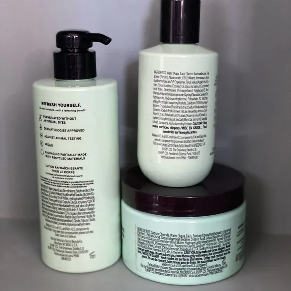PINK Victoria's Secret Cucumber Refreshing Body Set - Green